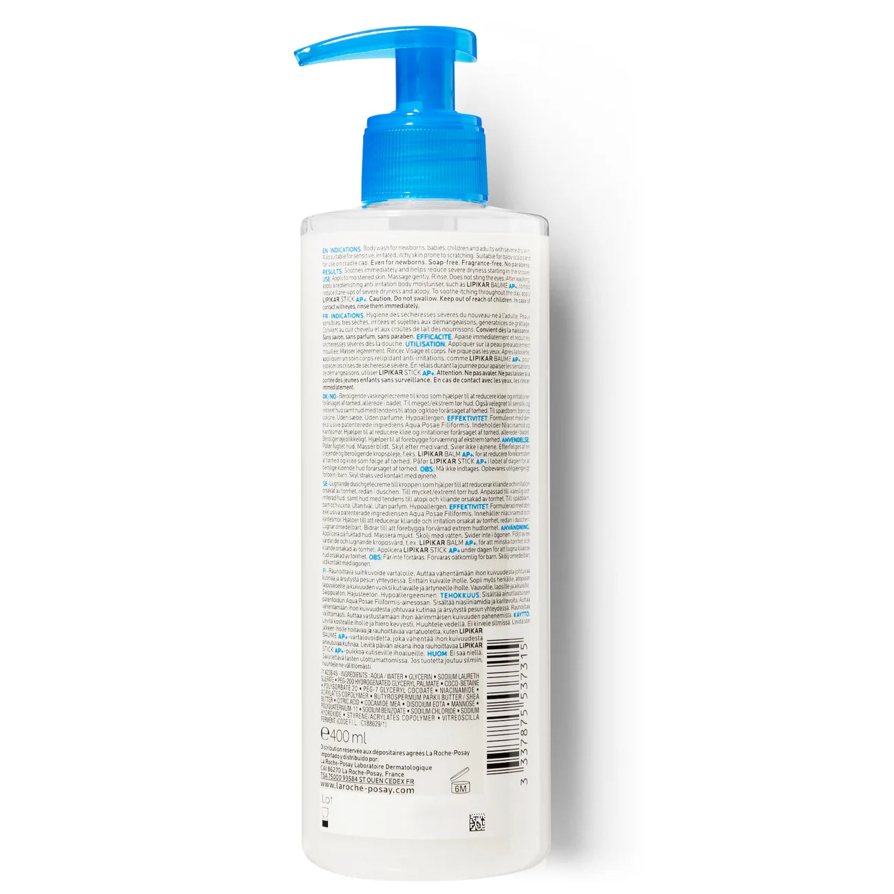 La Roche-Posay Lipikar Syndet Ap+ Wash Cream 400ml