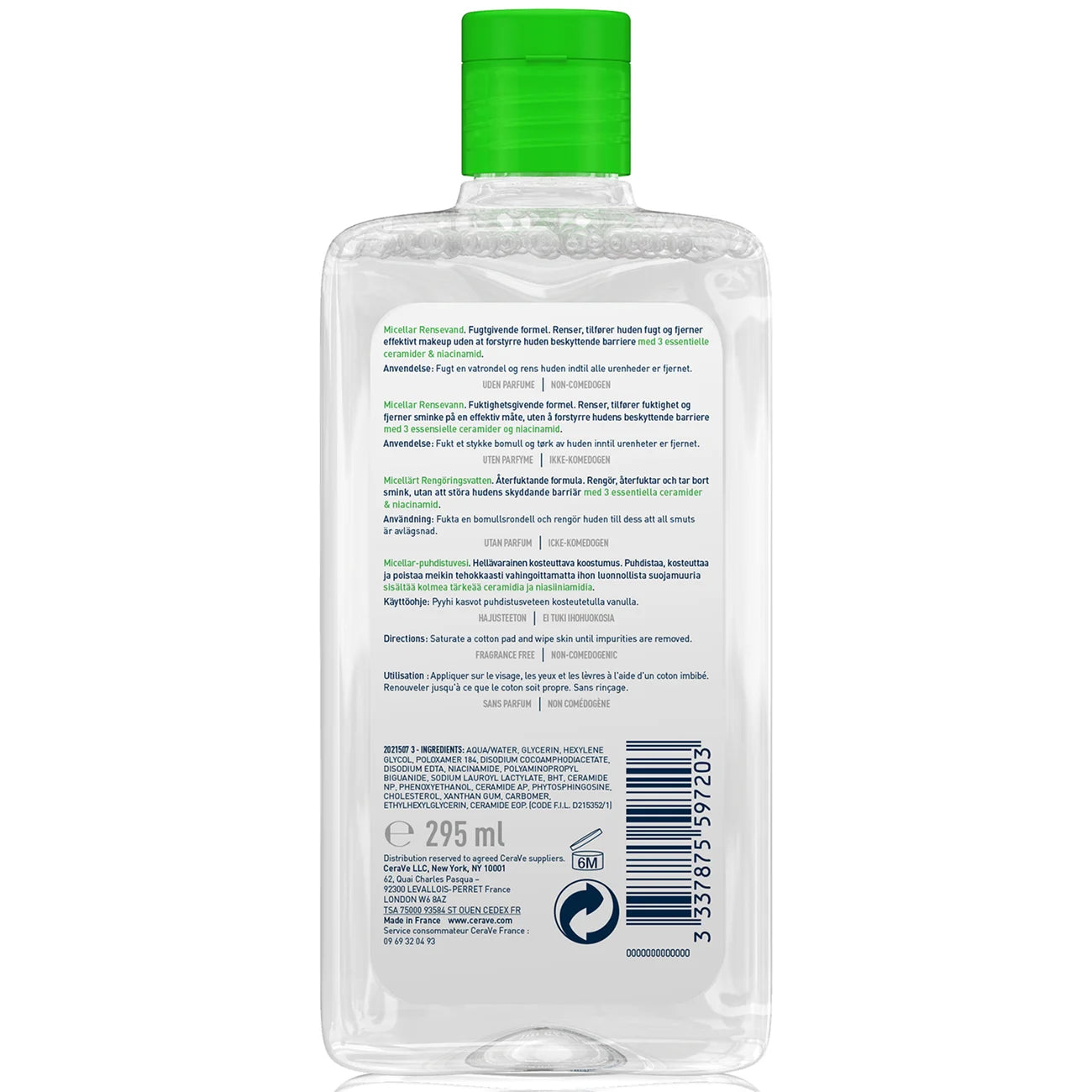 CeraVe Micellar Cleansing Water με Niacinamide &amp; Ceramides για όλους τους τύπους δέρματος 295ml