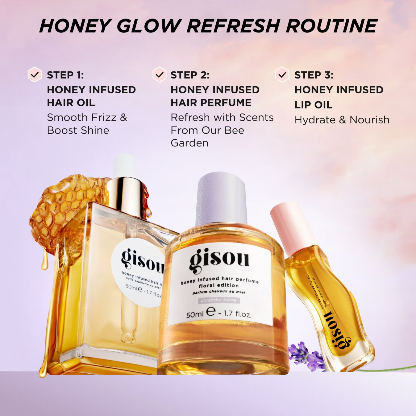 Gisou Honey Infused Hair Perfume - Lavender Berry