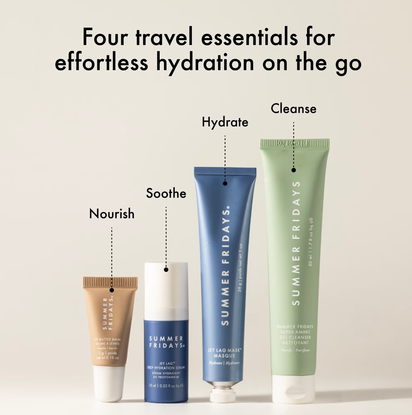 Summer Fridays The Signature Travel Skincare Set