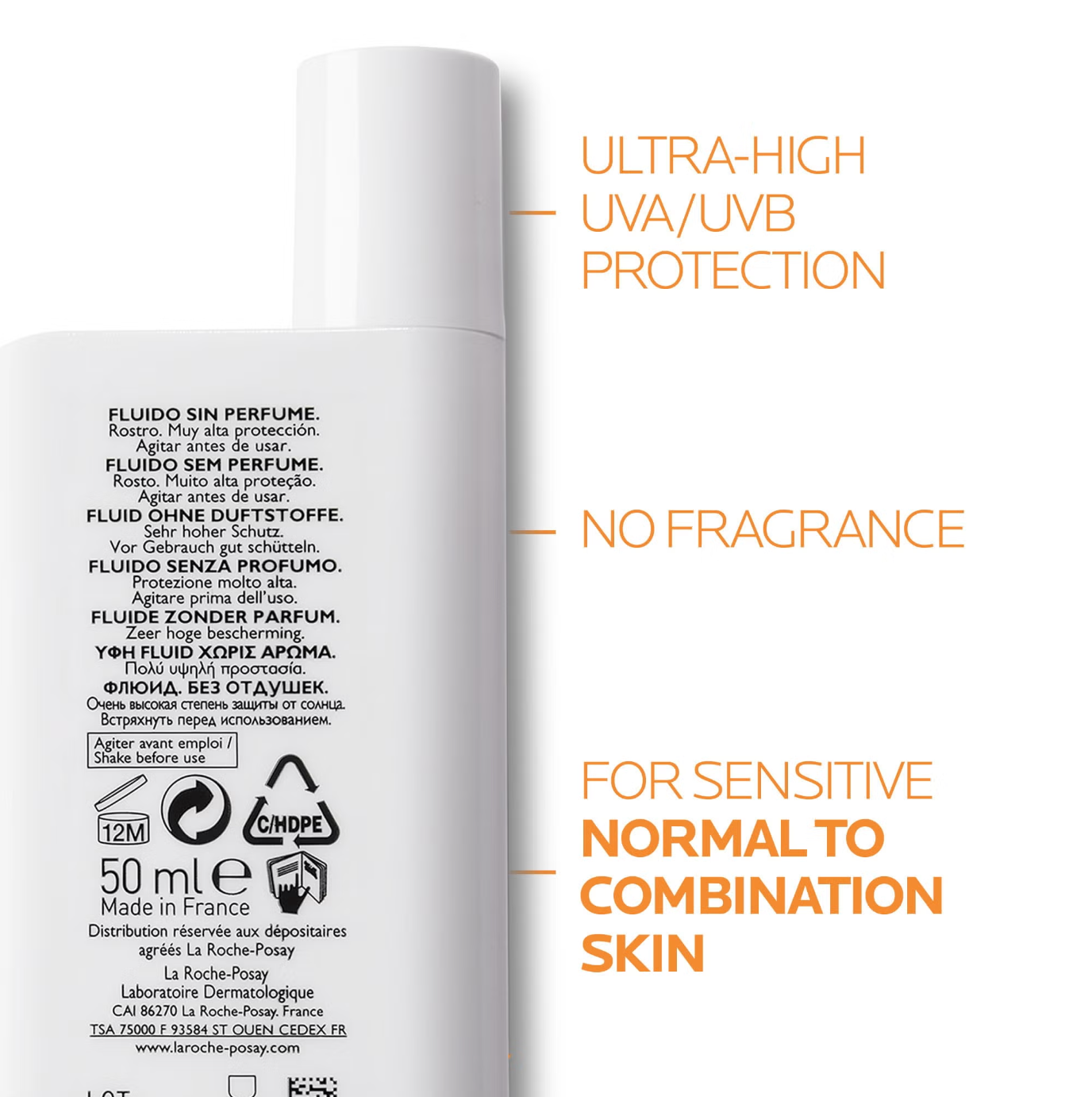 La Roche-Posay Anthelios UVMune 400 Invisible Fluid Non-Perfumed Suncream SPF50+ 50ml