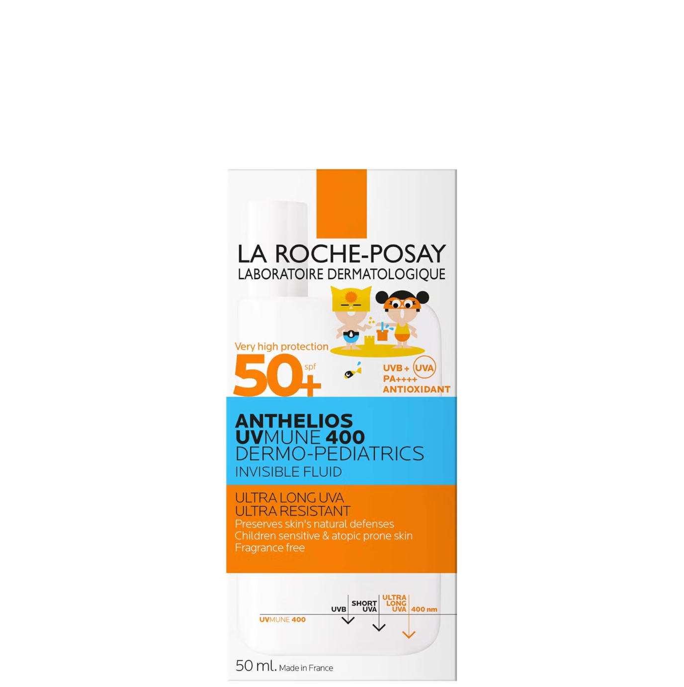 La Roche-Posay Anthelios UVMune 400 Dermo-Pediatrics Kids Ultra Light Invinsible Fluid SPF 50+ 50ml