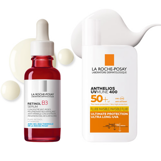 La Roche-Posay Anti-Wrinkle Correct + Protect Duo Set: Retinol Serum and SPF50+