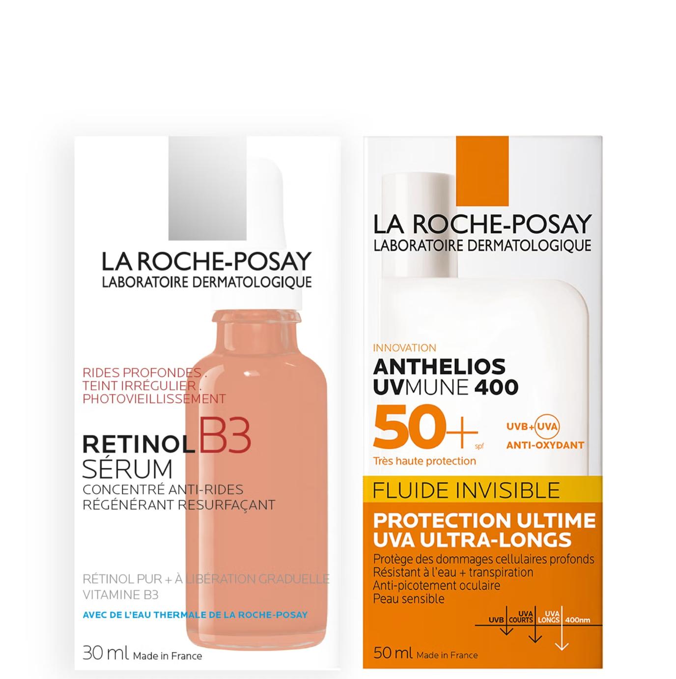 La Roche-Posay Anti-Wrinkle Correct + Protect Duo Set: Retinol Serum and SPF50+