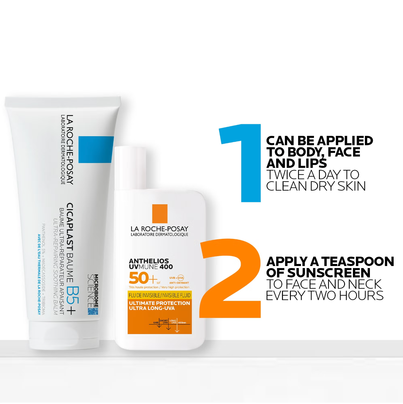 La Roche-Posay Soothe and Protect Hydrating Duo Set: Cicaplast Baume B5+ and Anthelios SPF50+