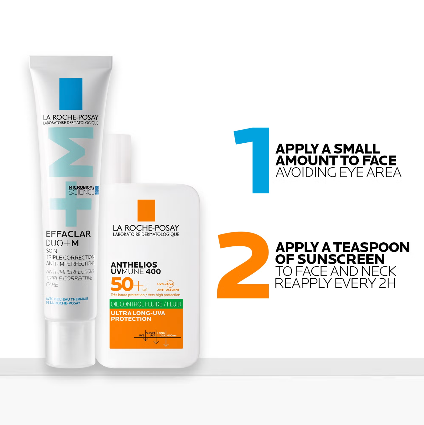 La Roche-Posay Breakout-Fighting Daily Defense Set: Effaclar Duo+M Corrective Care and SPF50+