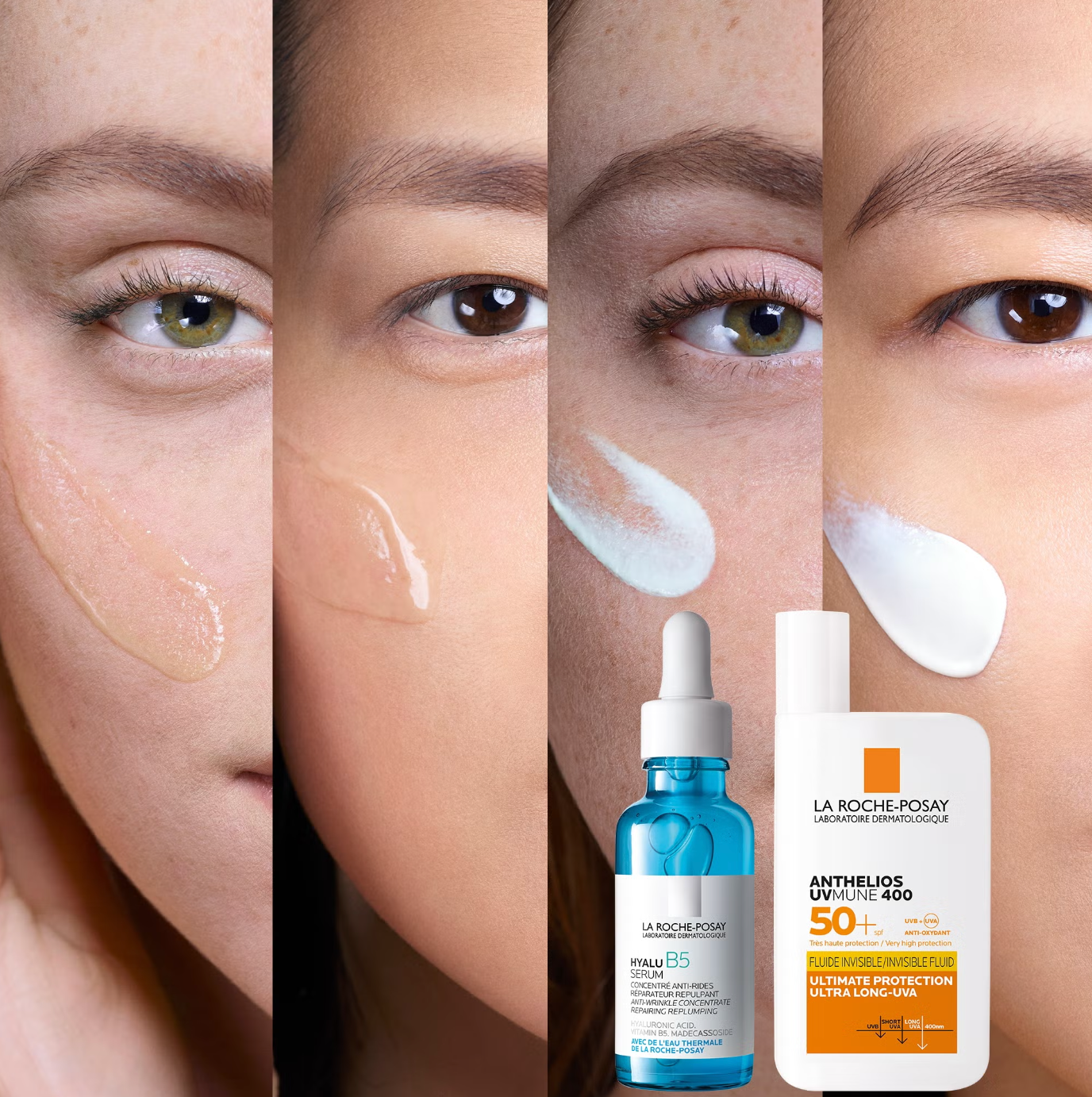 La Roche-Posay Daily Replump and Protect Set: Hyalu B5 Hyaluronic Acid Serum + SPF50+