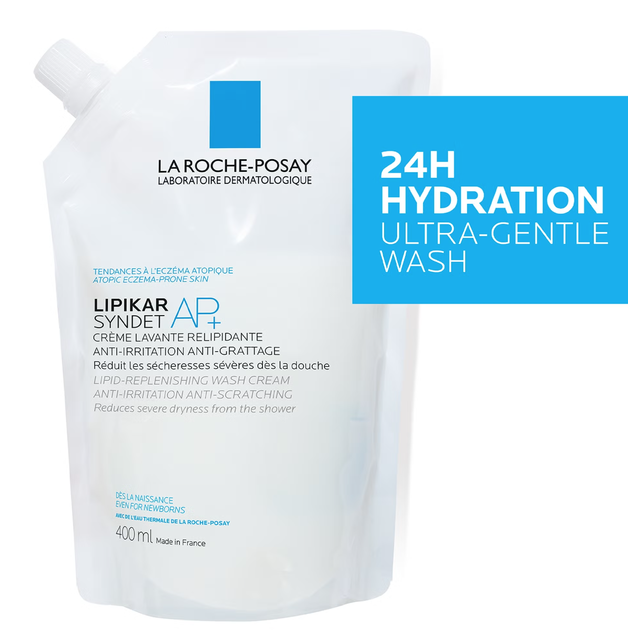 La Roche-Posay Lipikar Syndet AP+ Cream Wash Refill Pouch 400ml