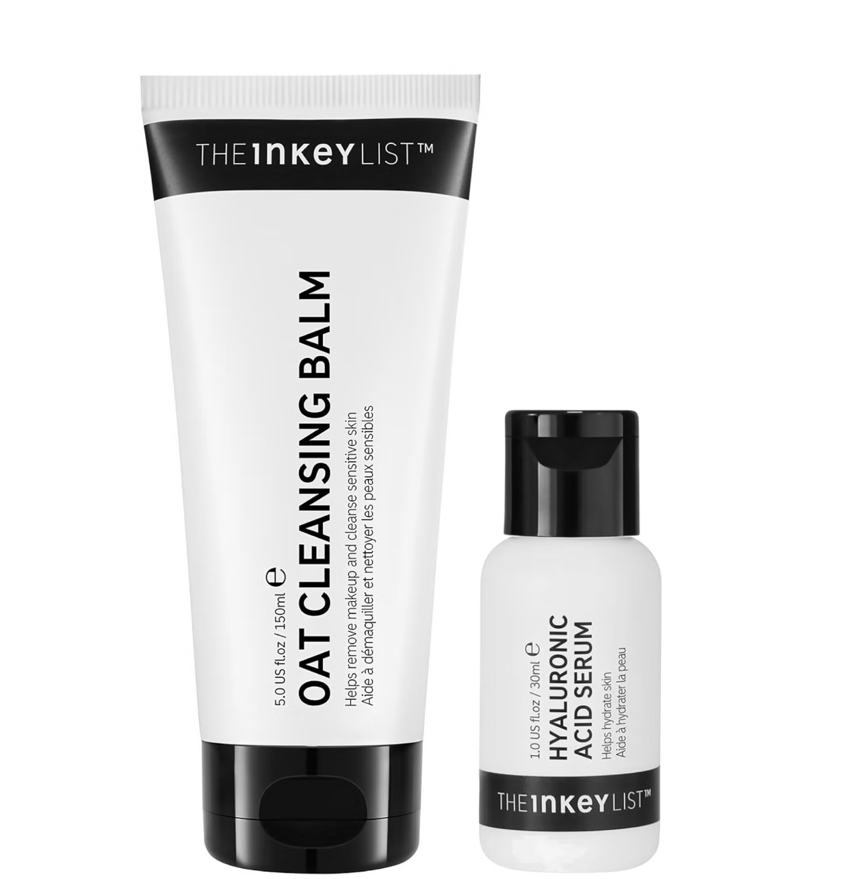 The INKEY List Oat Cleansing Balm and Hyaluronic Acid Serum Duo