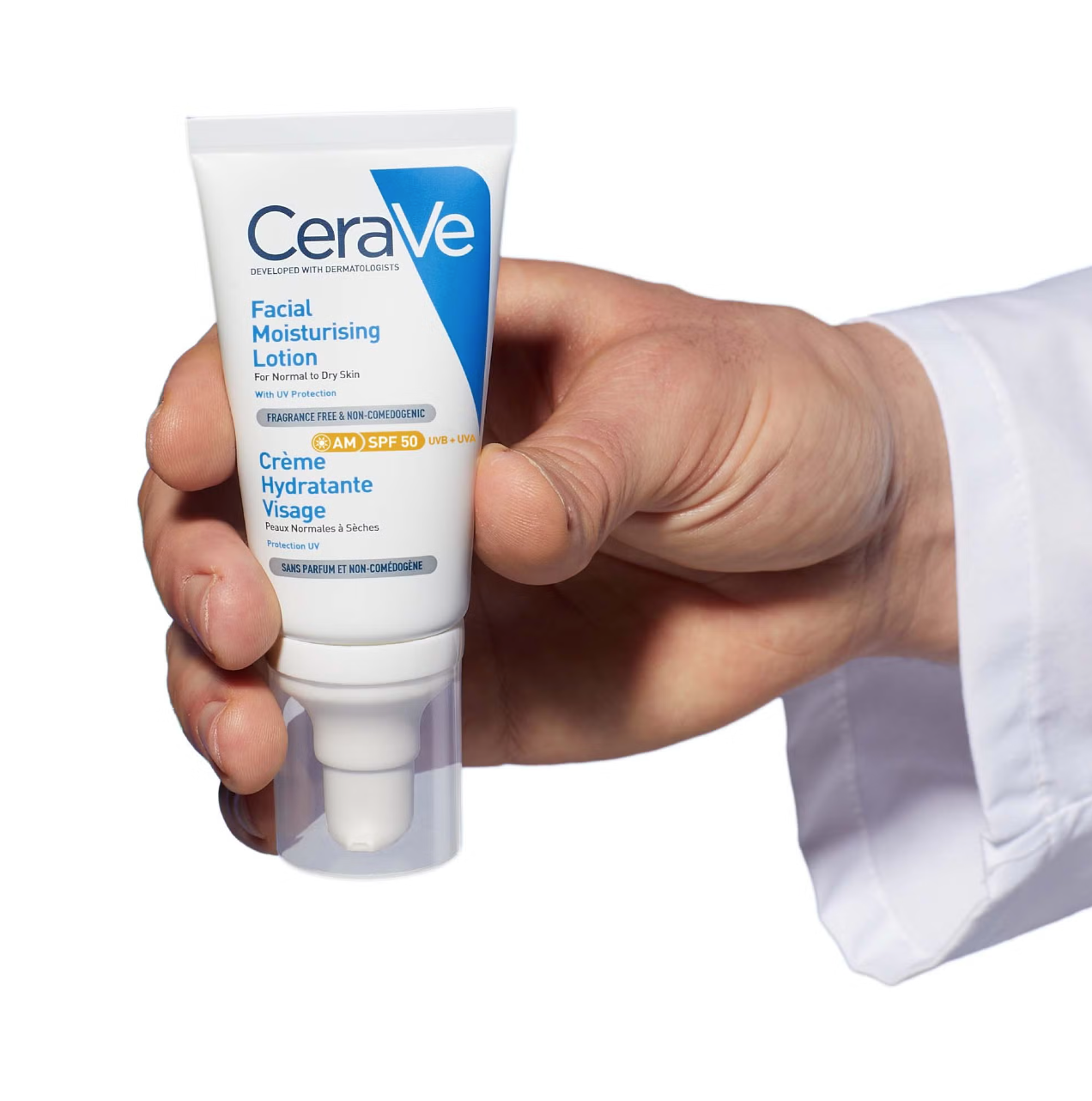 CeraVe AM Facial Moisturising Lotion SPF50 for Normal to Dry Skin 52ml