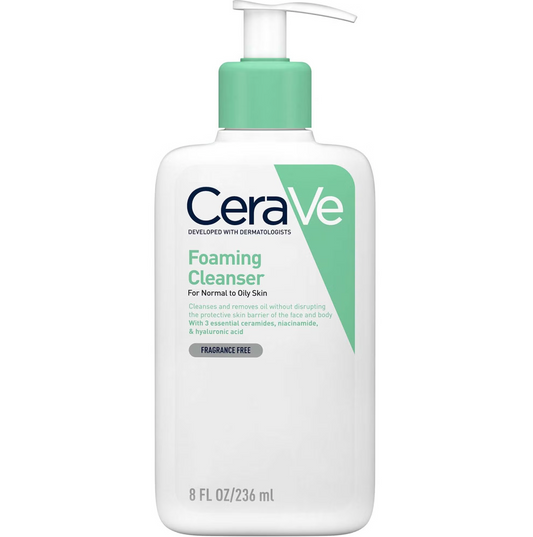 CeraVe Foaming Cleanser with Niacinamide for Normal to Oily Skin