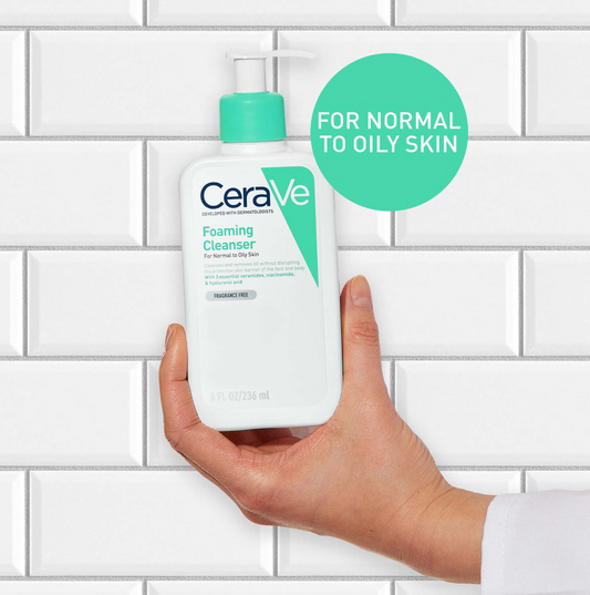 CeraVe Foaming Cleanser with Niacinamide for Normal to Oily Skin