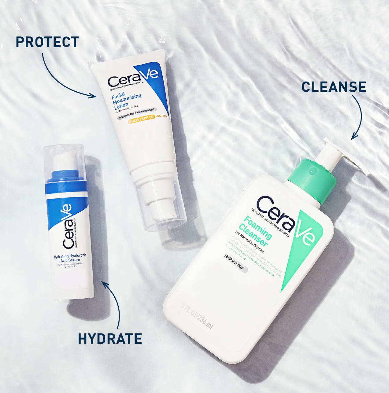 CeraVe Foaming Cleanser with Niacinamide for Normal to Oily Skin