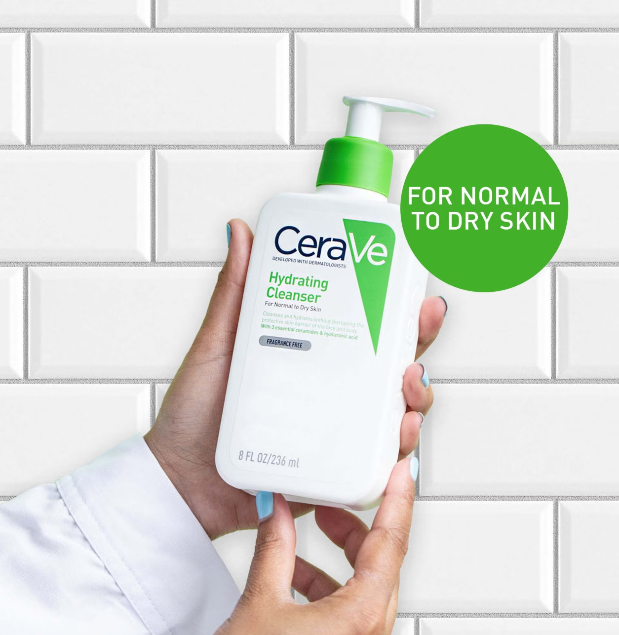 CeraVe Hydrating Cleanser with Hyaluronic Acid for Normal to Dry Skin