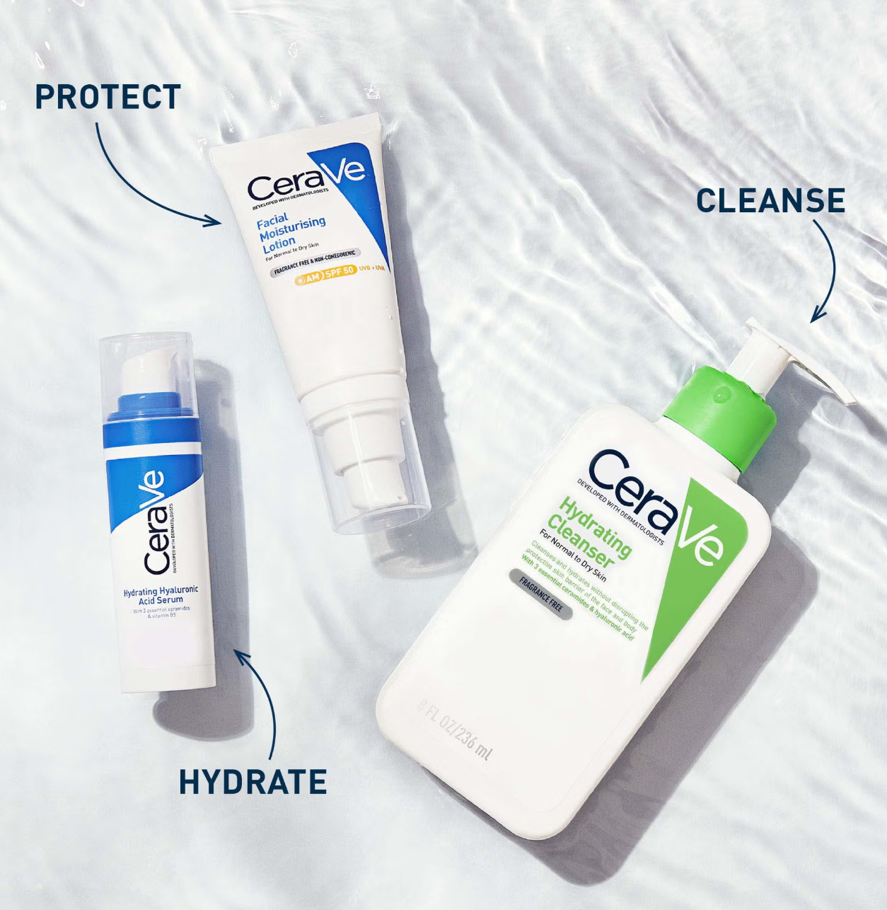 CeraVe Hydrating Cleanser with Hyaluronic Acid for Normal to Dry Skin