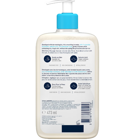 CeraVe SA Smoothing Cleanser with Salicylic Acid for Dry, Rough & Bumpy Skin 236ml