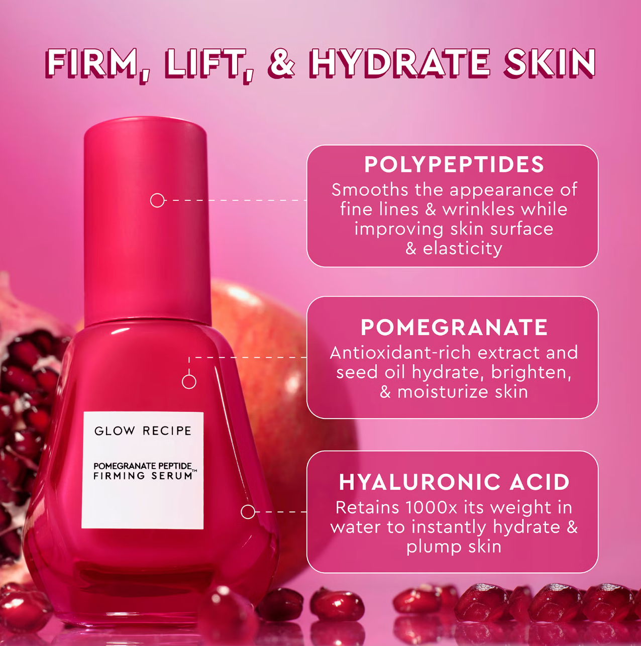 Glow Recipe Pomegranate Peptide Firming Serum 30ml