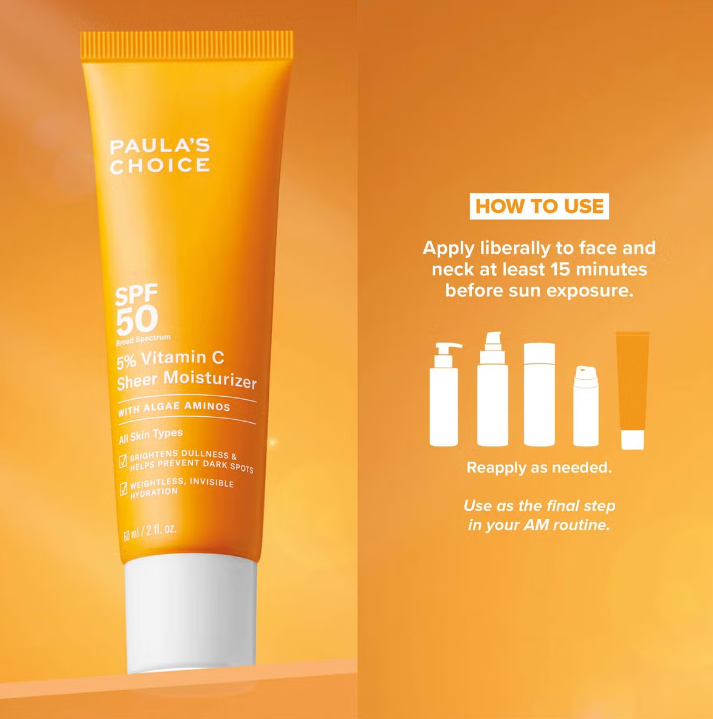 Paula's Choice 5% Vitamin C Sheer Moisturiser SPF 50 60ml