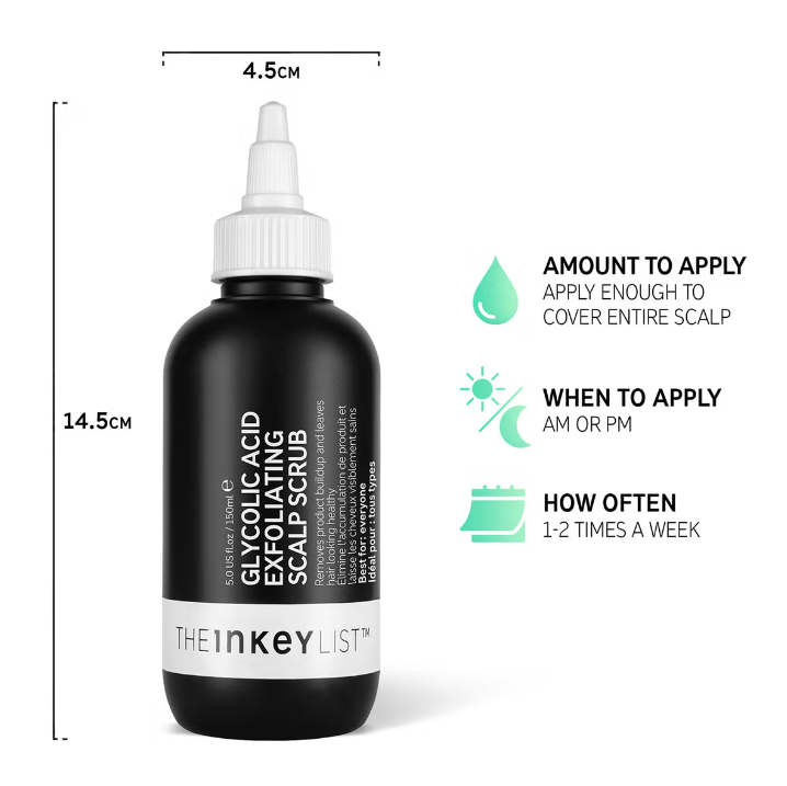 The INKEY List Glycolic Acid Exfoliating Scalp Scrub 150ml