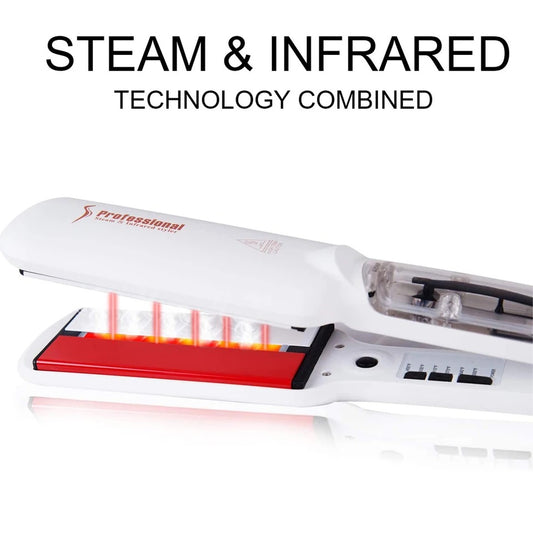 Professional Steam and Infrared Steam Pod Hair Straightener