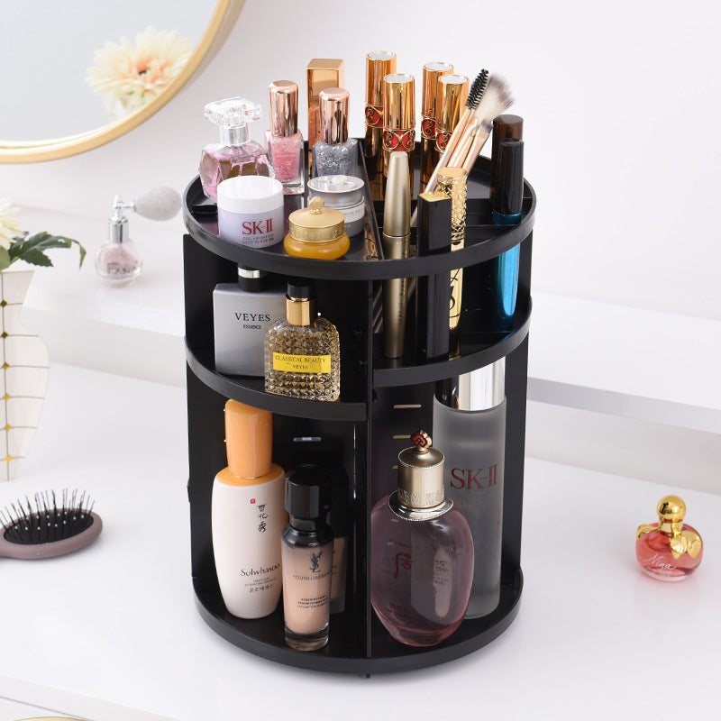 black 360 Rotating Make Up Organizer