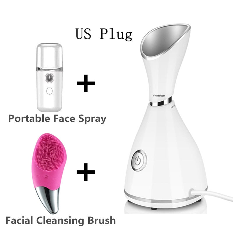 Face Steamer Machine SPA Sprayer Sauna Facial Humidifier Skin Care Facial Vaporizer Vapeur Visage Nebulizador Limpiador Digester